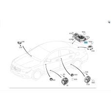 A2048205702 Subwoofer in the rear shelf HARMAN C-Class W204 E-Class Coupe C207 CLA C117 C-Class Coupe C204