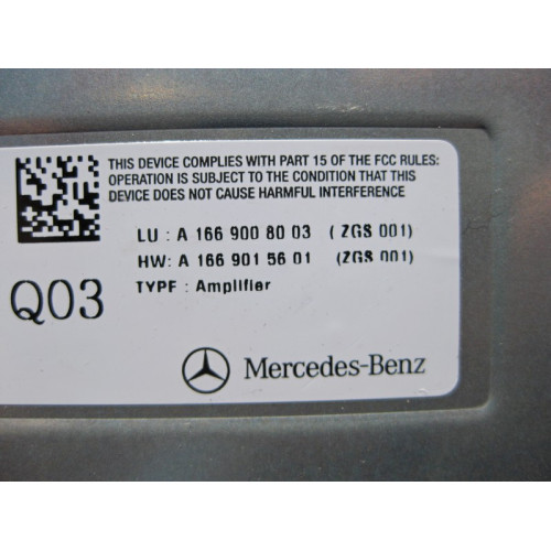 Mercedes-Benz A1669008003 Аудиоусилитель Harman / Becker ML GLE W166 GL GLS X166 SL R231