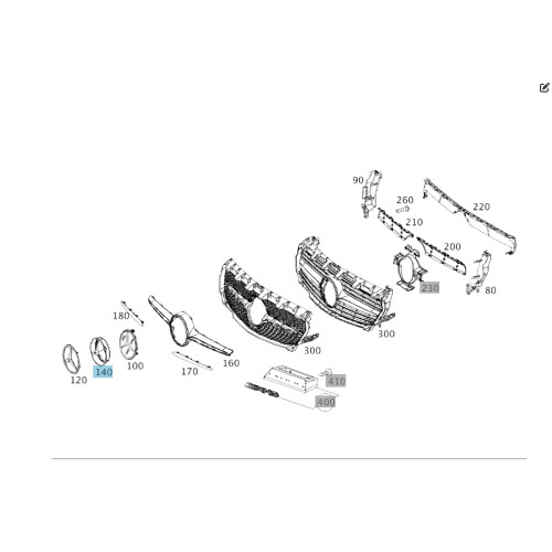 Mercedes-Benz A0008880060 Основа эмблемы в решётку радиатора