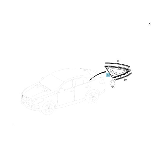 Mercedes-Benz A2926702100 Глухая форточка стойки C левая GLE Coupe C292