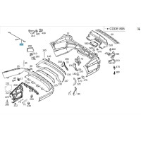 A1665403415 Rear Bumper Wiring GL/GLS X166