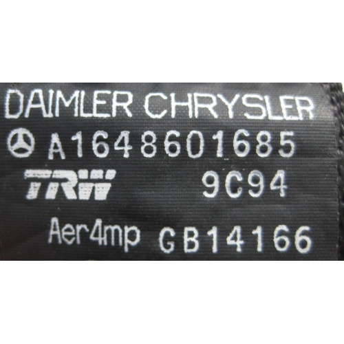 Mercedes-Benz A1648601685 9C94 Ремень безопасности задний правый чёрный GL X164