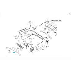 A1175404001 Wiring for parking sensors and radar blind spot sensors in the rear bumper of the CLA C117 CLA Shooting Brake X117