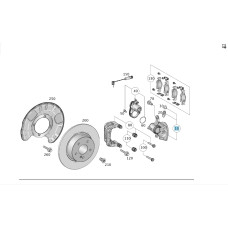 A1664230481 Тормозной суппорт задний правый + скоба A1664230206 ML/GLE W166 GLE Coupe C292 GL/GLS X166