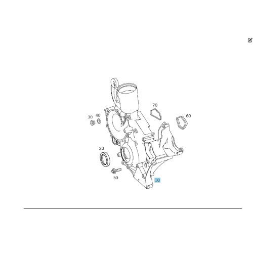 Mercedes-Benz A1370150002 Передняя крышка картера ГРМ M137