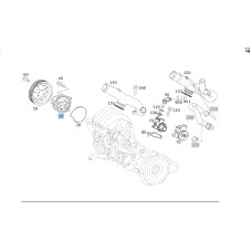 A2662000820 Engine Water Pump M266 OM640 OM639 A-class C169 A-class W169 B-class W245 Smart Forfour W454