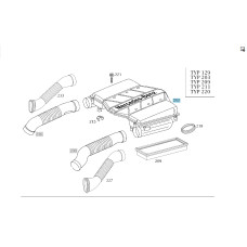A1120901101 Пластиковая декоративная крышка двигателя M112 V6 M113 V8 с корпусом воздушного фильтра CL203 Sportcoupe C-class S203 C-class W203