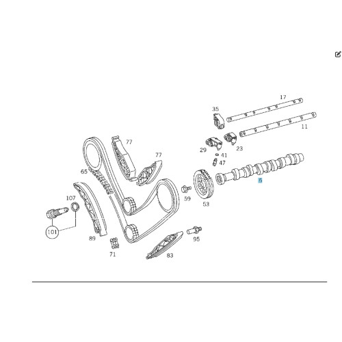 Mercedes-Benz A1120504101 Распредвал правый двигателя M112 E32 E37