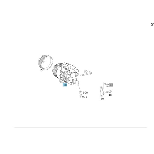 Mercedes-Benz A0012309111 Компрессор кондиционера A-class W169 B-class W245 A-class C169