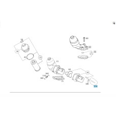 A2662031082 Coolant pipe on the engine heat exchanger M266 R4 A-class C169 A-class W169 B-class W245 M266