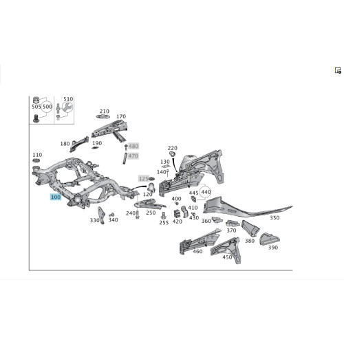 Mercedes-Benz A1663302300 Подрамник передний ML/GLE W166 GLE Coupe C292 GL/GLS X166