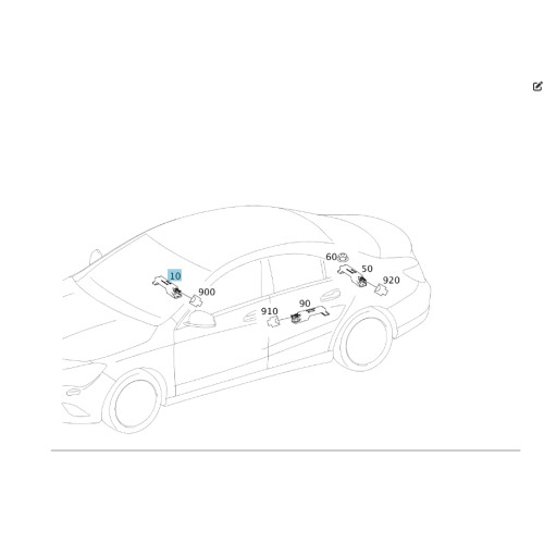 Mercedes-Benz A2059053005 Антенна Keyless-Go R-class short W251 C-Class W205 GLC X253 E-class W213 E-class Coupe C238 CLS C257 E-class W212 SLK/SLC R172 S-class sh