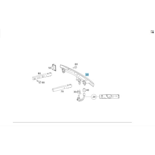 Mercedes-Benz A1693100237 Усилитель заднего бампера A-class C169 A-class W169 B-class W245