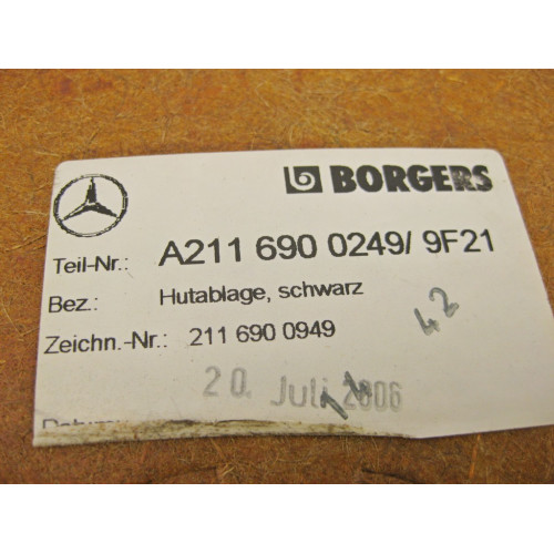 Mercedes-Benz A2116900249 9F21 Задняя полка чёрная E-Class W211