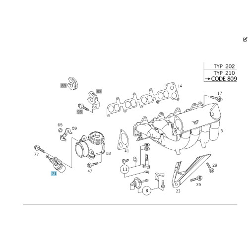 Mercedes-Benz A6110900266 Вакуумный привод клапана EGR OM611