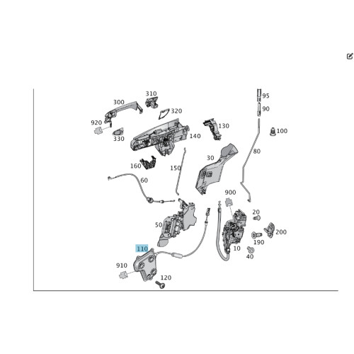 Mercedes-Benz A1667600700 Серводоводчик передней левой двери ML/GLE W166 GLE Coupe C292 GL/GLS X166
