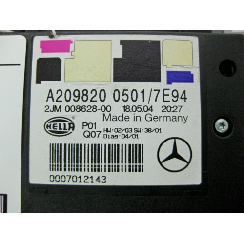 Mercedes-Benz A2098200501 7E94 Ceiling lamp front gray CLK C209