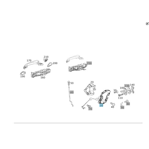 Mercedes-Benz A2117300635 Замок задней правой двери E-class W211 E-class S211