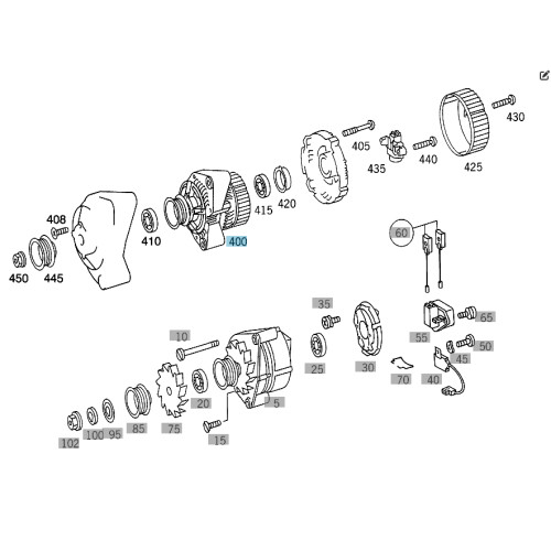 Mercedes-Benz A0091545602 Генератор для двигателя M119