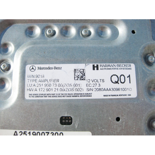 Mercedes-Benz A2519007300 Усилитель аудиосистемы Harman R-Class W251 GL X164 ML W164