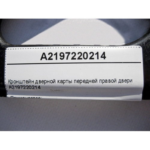 Mercedes-Benz A2197220214 Кронштейн дверной карты передней правой двери CLS C219