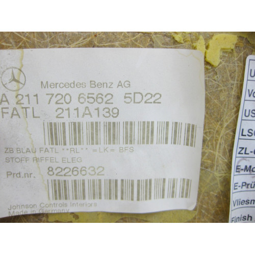 Mercedes-Benz A2117206562 5D22 Карта передней левой двери Elegance Avangarde синяя E-Class W211
