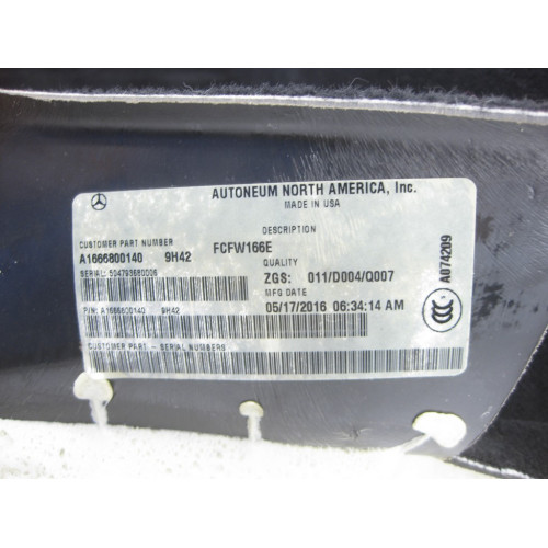 Mercedes-Benz A1666800104 Ковер водительский черный ML/GLE W166