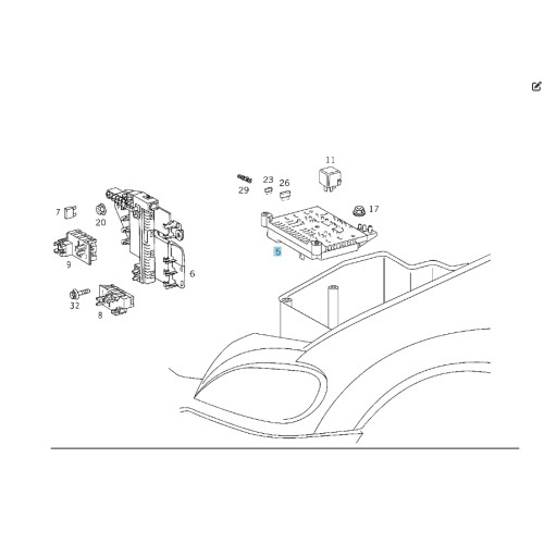 Mercedes-Benz A1635450205 Блок предохранителей и реле передний ML W163