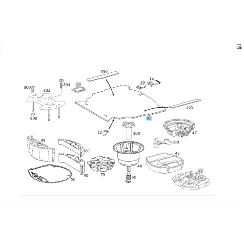 Mercedes-Benz A2036800542 9C86 Настил пола багажника C-class W203