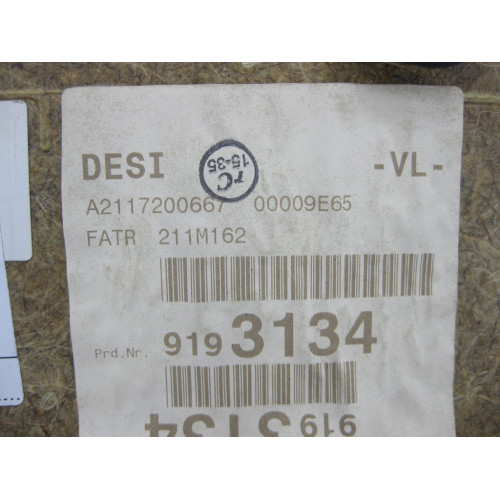 Mercedes-Benz A2117200667 9E65 Карта передней правой двери Avangarde Elegance черная с кожаной вставкой E-Class W211