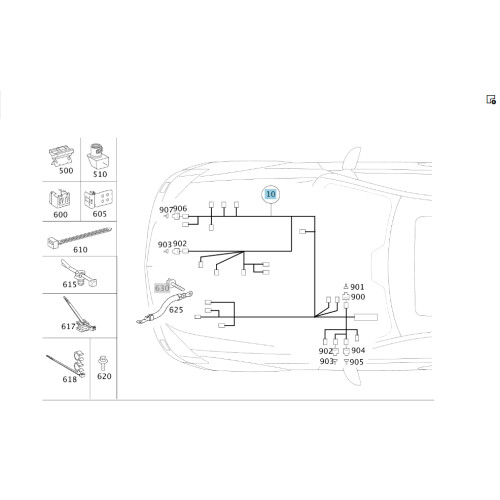 Mercedes-Benz A2661503533 Engine Wiring Harness M266 R4 2.0 A-class C169 A-class W169 B-class W245 M266