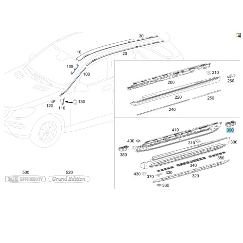 Mercedes-Benz A1666900734 Консоль поддомкратника задняя ML/GLE W166 GL/GLS X166 GLE Coupe C292