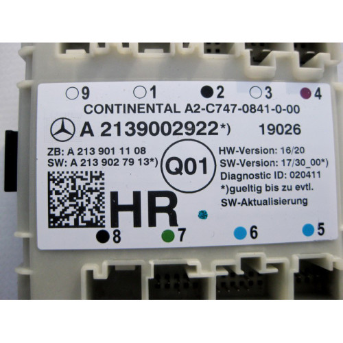 Mercedes-Benz A2139002922 Блок управления задней правой двери C-Class W205 E-Class W213