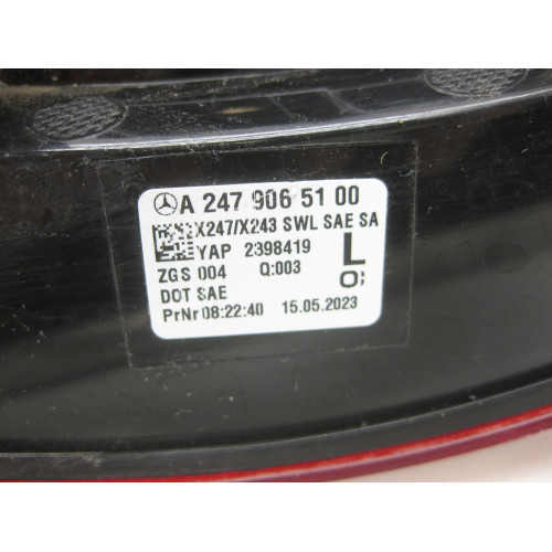 Mercedes-Benz A2479065100 Фонарь задний левый для США EQB X243 GLB X247