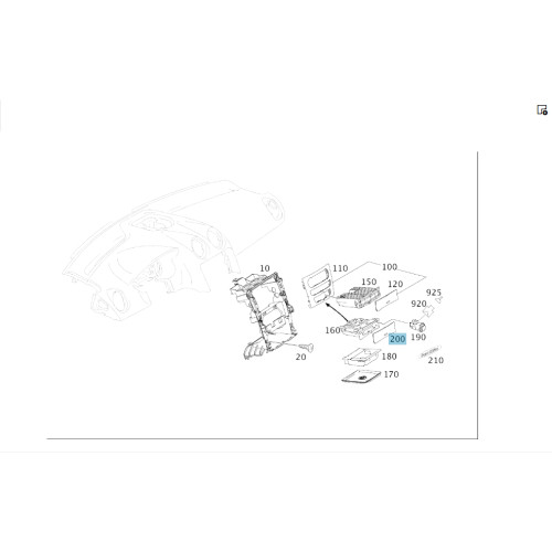 Mercedes-Benz A1646801117 Декоративная накладка пепельницы ML W164 GL X164