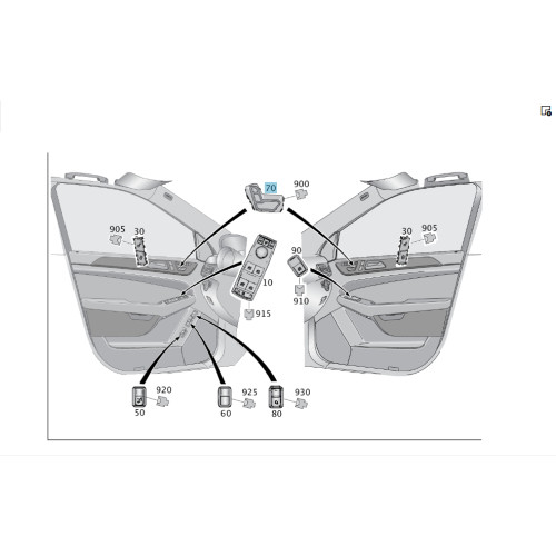 Mercedes-Benz A1669058200 Блок кнопок настройки и памяти сидений на передней правой двери ML/GLE W166 A-class W176 B-class W246 GL/GLS X166