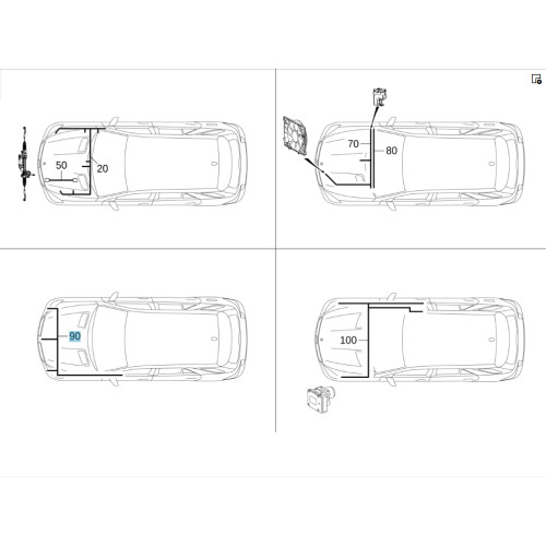 Mercedes-Benz A1665408732 Жгут электропроводки датчиков столкновения ML/GLE W166 GL/GLS X166 GLE Coupe C292