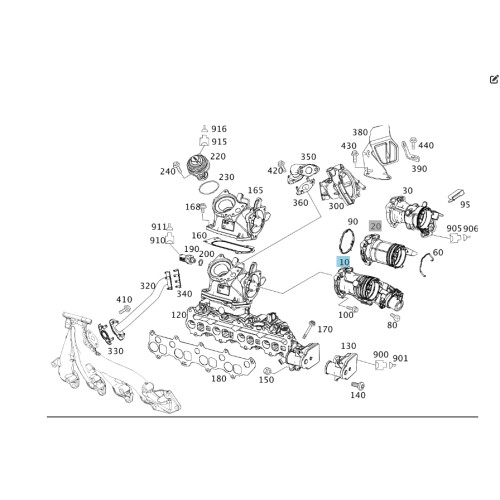 Mercedes-Benz A6400901670 Throttle valve OM640