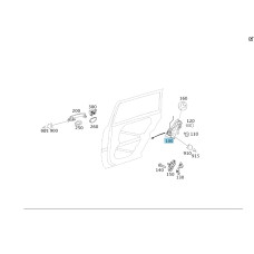 A1697600304 Трос замка задней правой двери GL X164