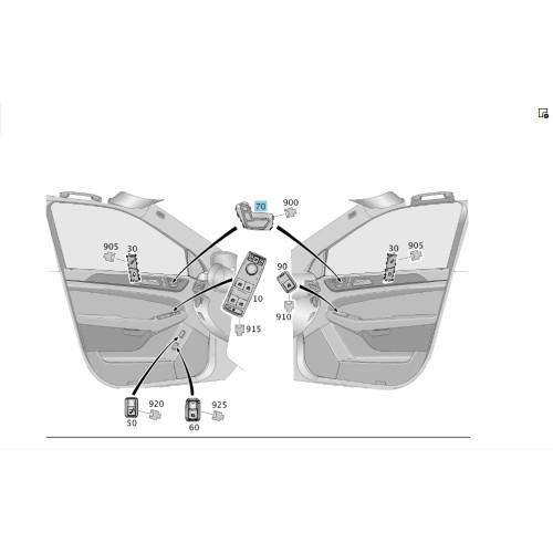 Mercedes-Benz A1669051103 Блок кнопок настройки и памяти сидений на водительской двери ML/GLE W166 GL/GLS X166