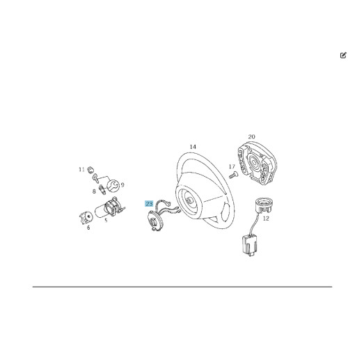 Mercedes-Benz A1634600249 Контактная спираль - шлейф руля ML W163