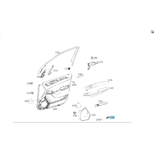 Mercedes-Benz A0008202503 Плафон внизу дверной карты GLE Coupe C292