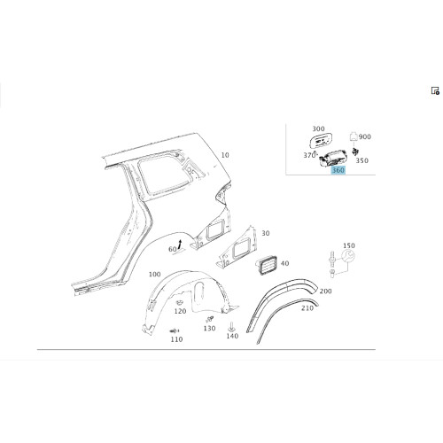 Mercedes-Benz A1666303403 Механизм лючка бензобака GL/GLS X166