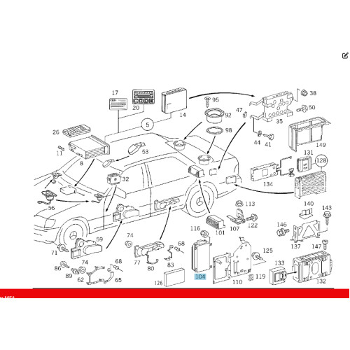 Mercedes-Benz A1408203789 Аудиоусилитель S-class W140