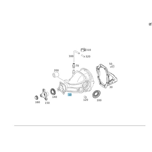 Mercedes-Benz A1663504700 Rear Axle Gearbox GLE Coupe C292