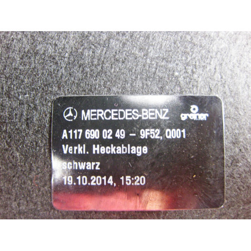 Mercedes-Benz A1176900649 9F52 Обшивка полки багажника + A2046830030 9051 Сетка в полку багажника CLA C117
