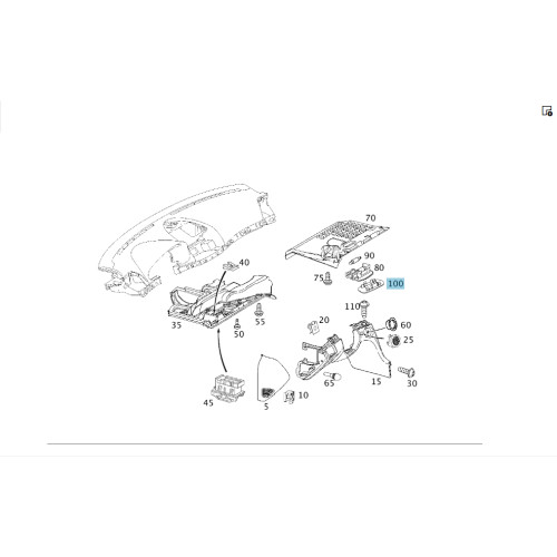 Mercedes-Benz A2116890007 Заглушка плафона салона E-class W211 E-class S211