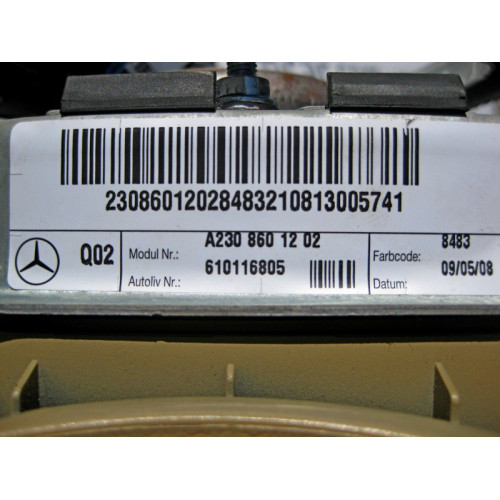 Mercedes-Benz A2308601202 8483 Steering wheel airbag beige CLS C219 restyled