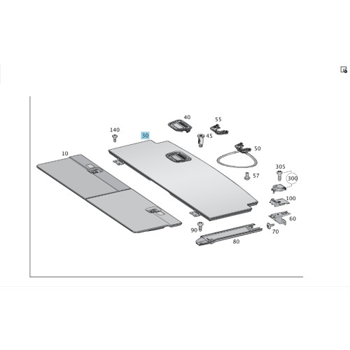 Mercedes-Benz A1666808803 9H42 Rear Trunk Floor Black GL/GLS X166