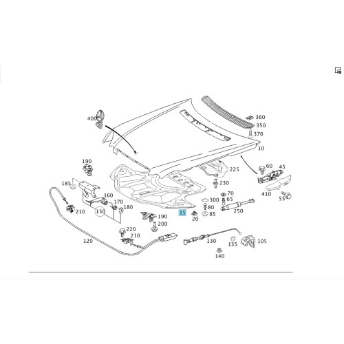 Mercedes-Benz A2116820926 Шумоизоляция капота E-class S211 E-class W211
